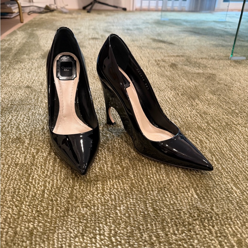 Raf Simmons Dior Black Patent Leather Heels
